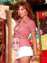 Hot and fresh. Delila Darling serves you up some delicious popcorn with a side of sweet pussy. 00