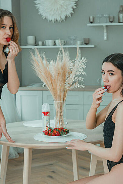 Peaches And Cream: Afina Ray And Yeva Nude Session By Tora 00
