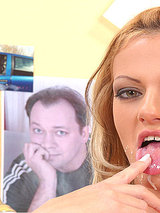 Blonde babe Christal sucking the cock of boss 15