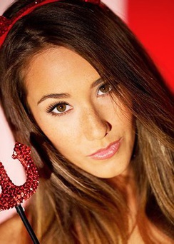 Eva Lovia eats some Halloween treats