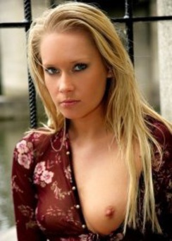 Blonde girl under the bridge